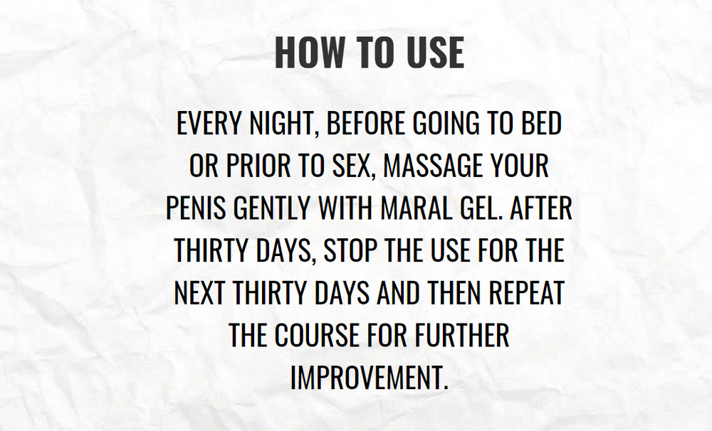 Maral gel application