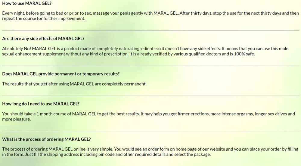 Maral gel original